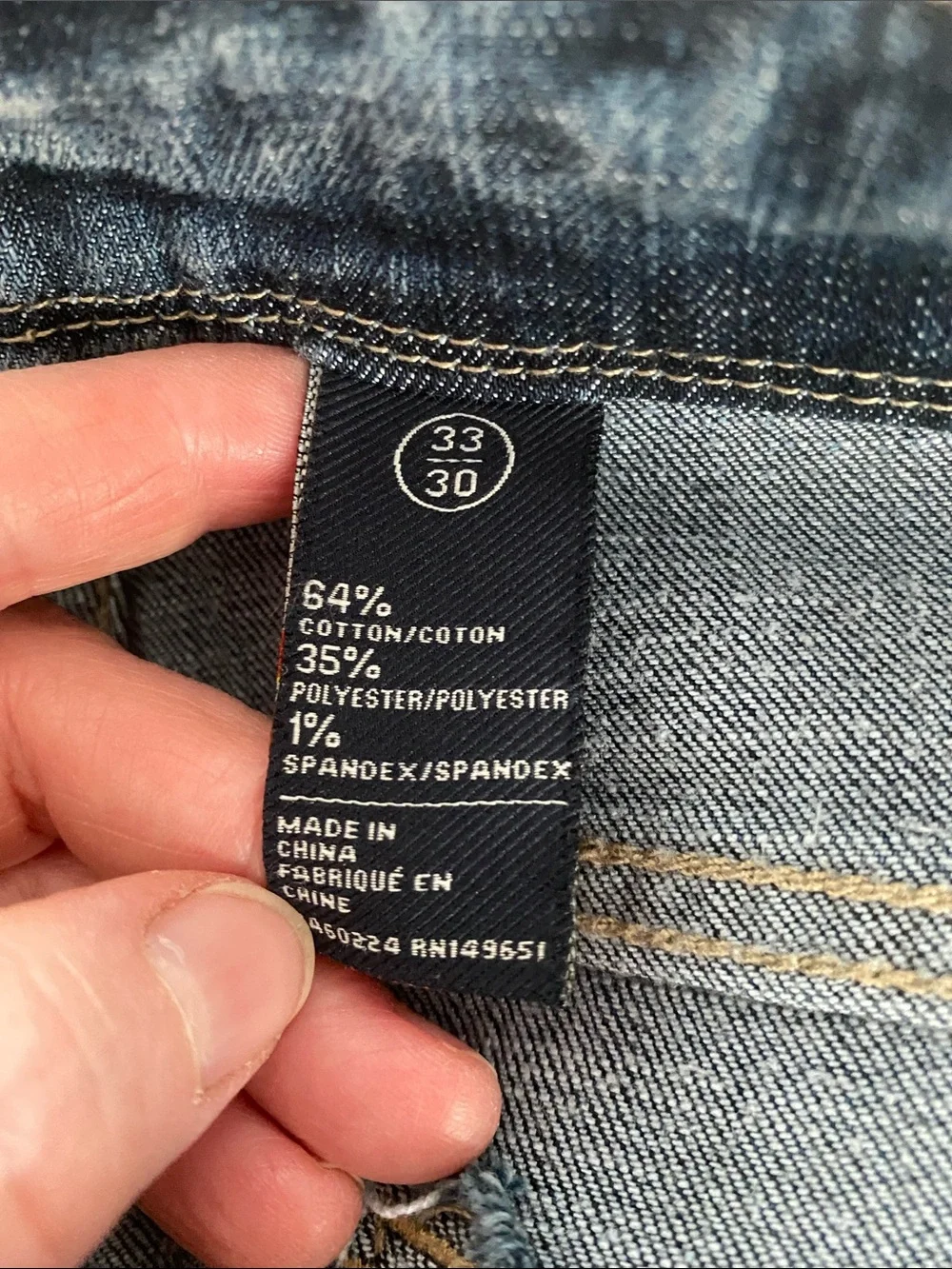 Buffalo David Bitton Mens Jeans 13203-B distressed light denim jeans | 33/30